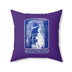 astrology antique design reproduction faux suede pillow gift rocket star