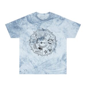 Tye Dye Numerology Shirt | The Key to the Universe Antique-Inspired Zodiac Tee (1–9 Life Path)